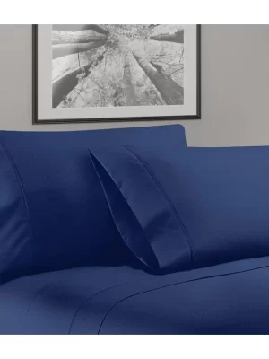 BLUE BED SHEET AND PILLOW COVER